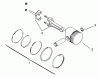 Toro 73401 (314-H) - 314-H Garden Tractor, 1993 (3900001-3999999) Ersatzteile PISTON AND RINGS