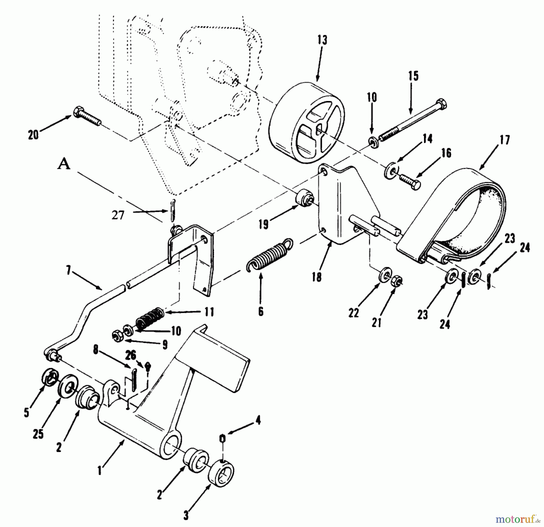  Toro Neu Mowers, Lawn & Garden Tractor Seite 1 73401 (314-H) - Toro 314-H Garden Tractor, 1996 (6900001-6999999) CLUTCH, BRAKE AND SPEED CONTROL LINKAGE