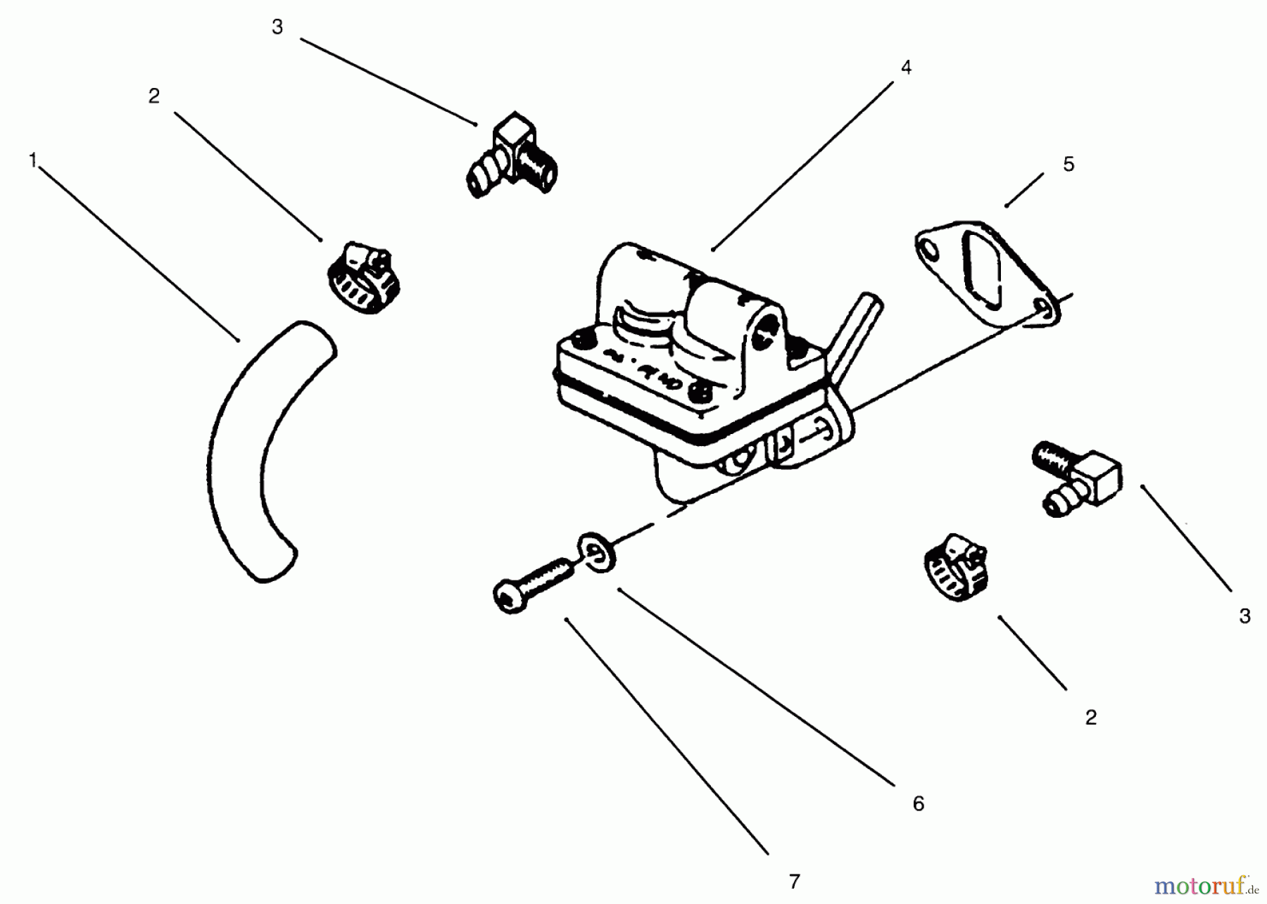 Toro Neu Mowers, Lawn & Garden Tractor Seite 1 73402 (314-8) - Toro 314-8 Garden Tractor, 1996 (6900001-6999999) FUEL PUMP