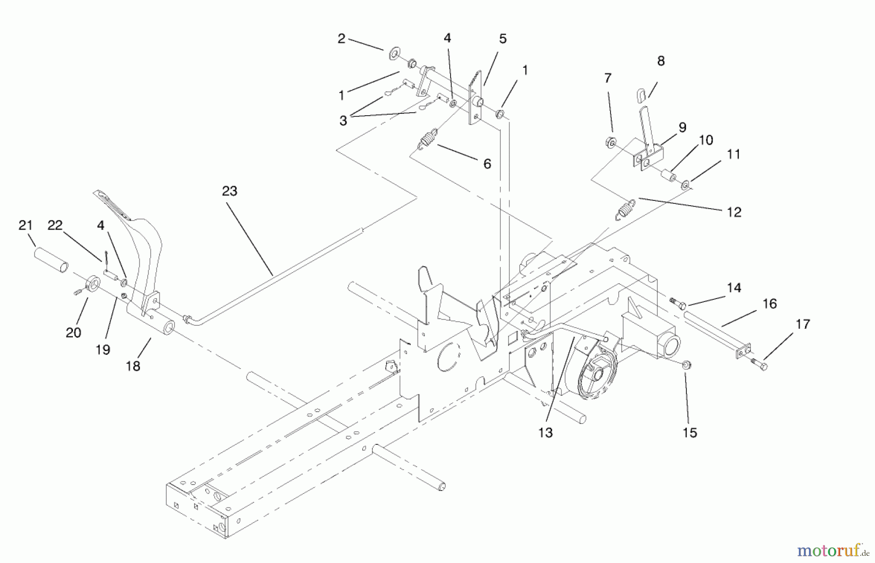  Toro Neu Mowers, Lawn & Garden Tractor Seite 1 73402 (314-8) - Toro 314-8 Garden Tractor, 1997 (7900001-7999999) BRAKE