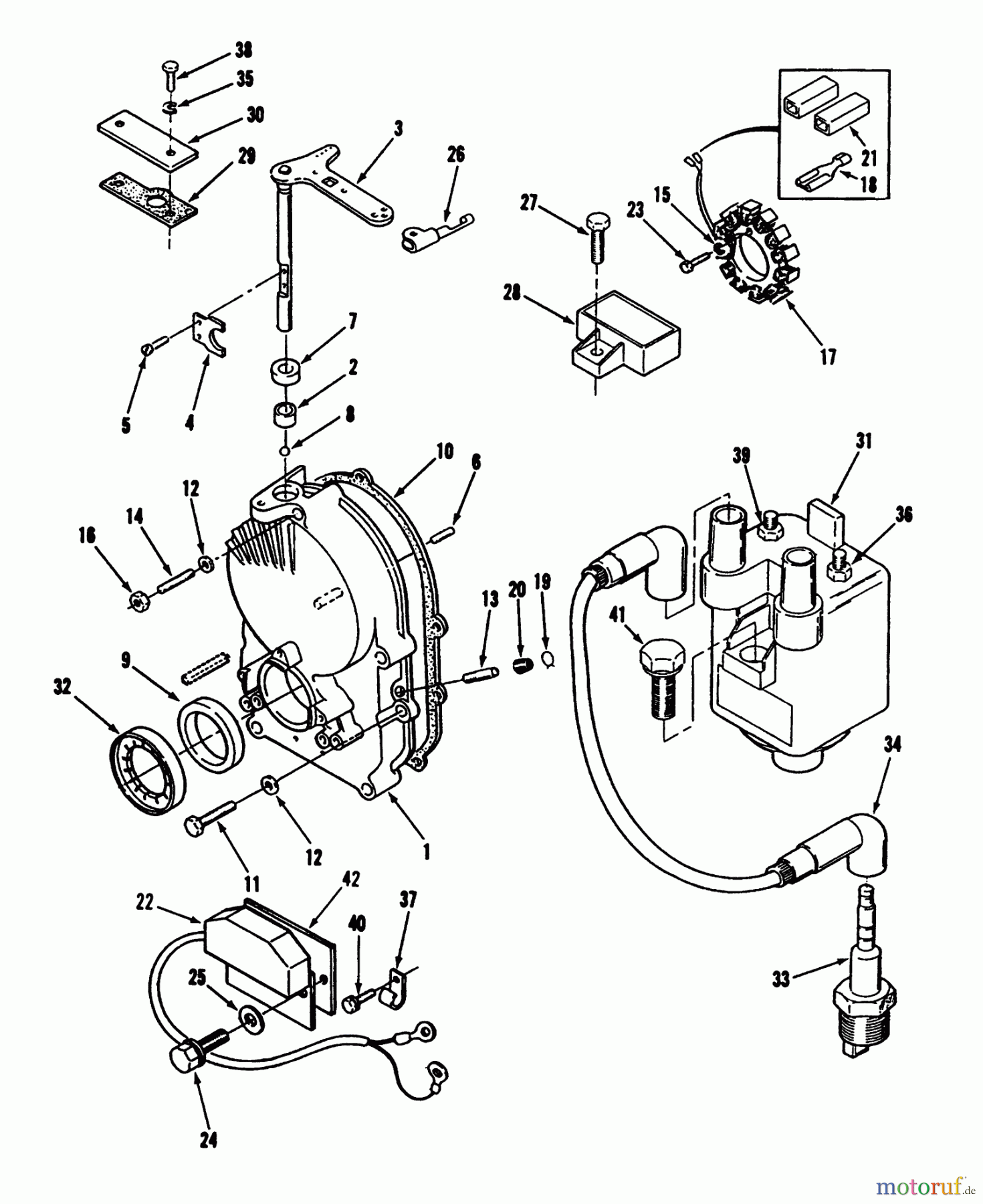 Toro Neu Mowers, Lawn & Garden Tractor Seite 1 73421 (416-H) - Toro 416-H Garden Tractor, 1993 (3900001-3999999) GEARCASE AND IGNITION CONTROLS