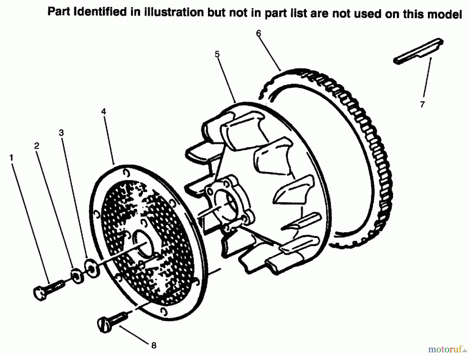 Toro Neu Mowers, Lawn & Garden Tractor Seite 1 73422 (416-8) - Toro 416-8 Garden Tractor, 1996 (6900001-6999999) FLYWHEEL