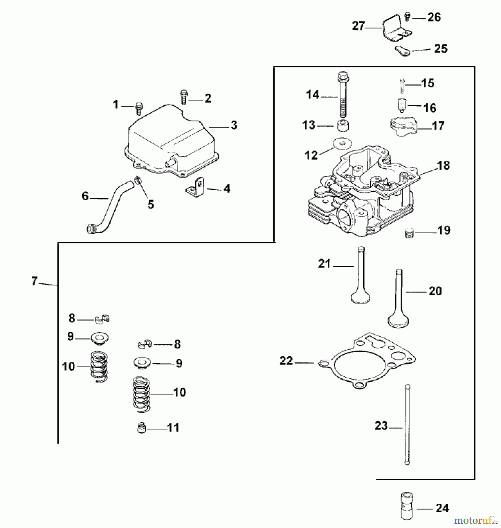  Toro Neu Mowers, Lawn & Garden Tractor Seite 1 73429 (312-8) - Toro 312-8 Garden Tractor, 2000 (200000001-200999999) CYLINDER HEAD/VALVE & BREATHER (MODEL 73429 ONLY)