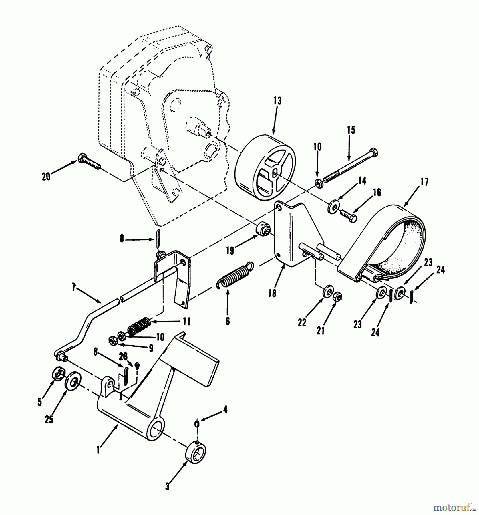  Toro Neu Mowers, Lawn & Garden Tractor Seite 1 73501 (520-H) - Toro 520-H Garden Tractor, 1993 (39000001-39999999) CLUTCH, BRAKE AND SPEED CONTROL LINKAGE #2
