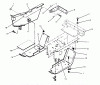 Toro 73501 (520-H) - 520-H Garden Tractor, 1995 (59000412-59002868) Ersatzteile BELT GUARD AND FOOTREST ASSEMBLY