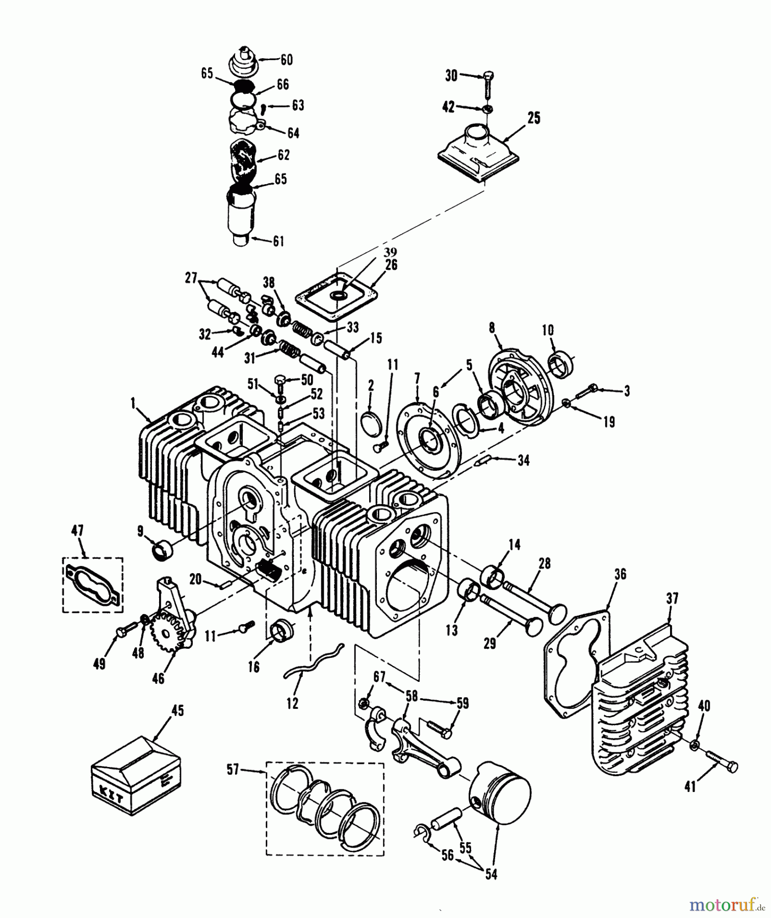  Toro Neu Mowers, Lawn & Garden Tractor Seite 1 73520 (520-H) - Toro 520-H Garden Tractor, 1993 (39000001-39999999) ENGINE CYLINDER BLOCK