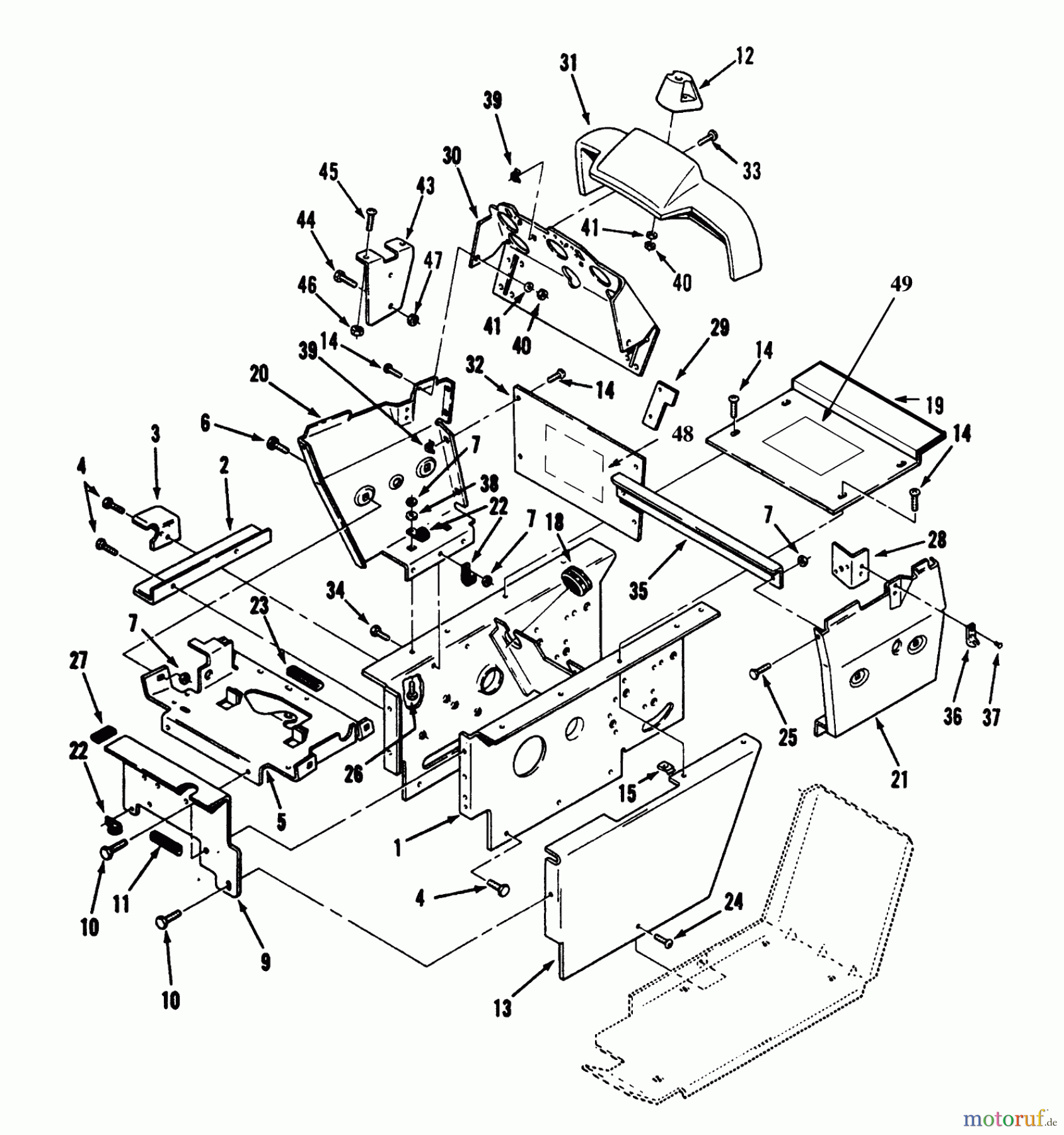  Toro Neu Mowers, Lawn & Garden Tractor Seite 1 73520 (520-H) - Toro 520-H Garden Tractor, 1993 (39000001-39999999) SHEET METAL AND COVERS #2