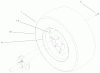 Toro 73545 (520Lxi) - 520Lxi Garden Tractor, 1998 (8900001-8999999) Ersatzteile WHEEL ASSEMBLY