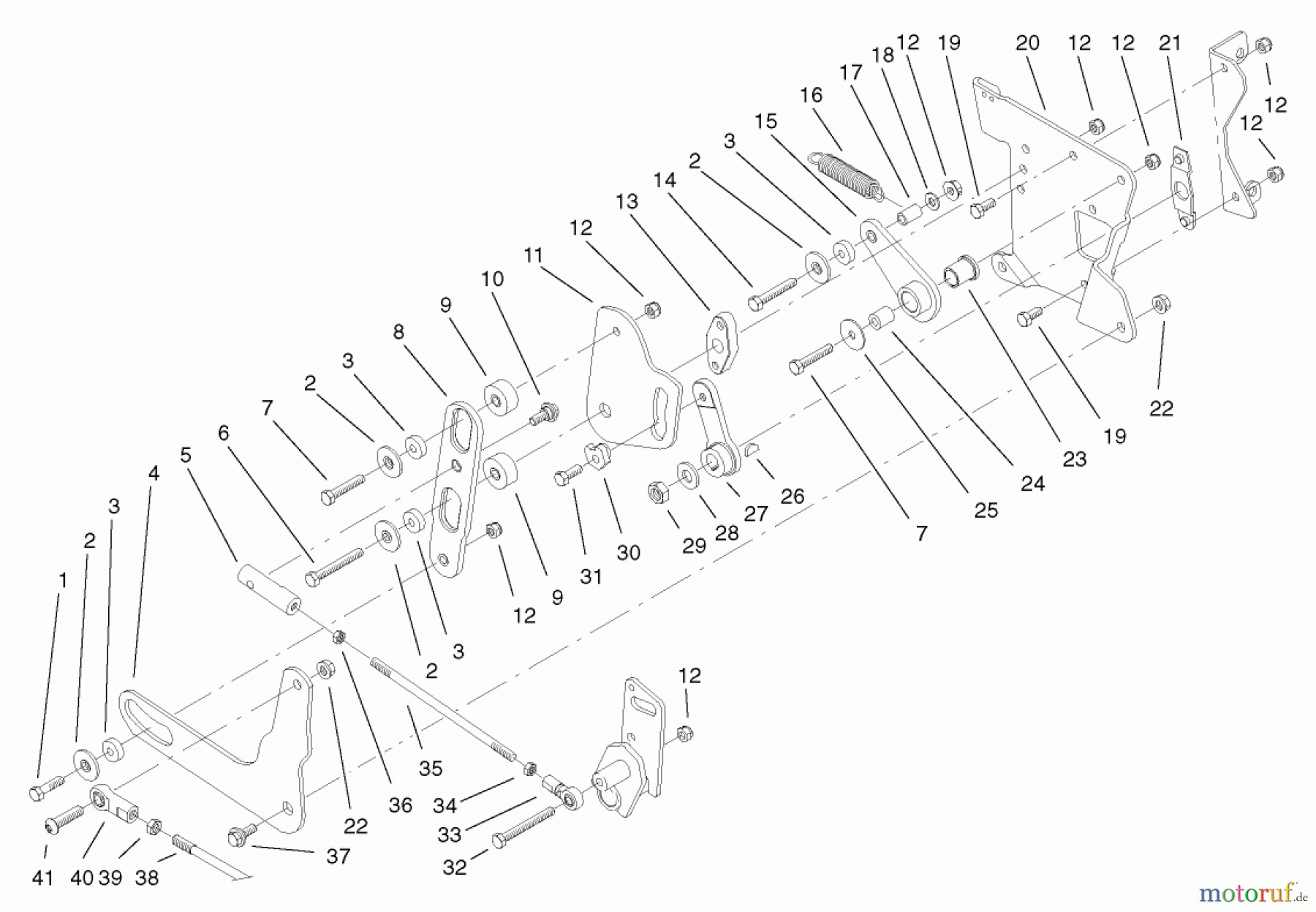  Toro Neu Mowers, Lawn & Garden Tractor Seite 1 73561 (522xi) - Toro 522xi Garden Tractor, 2004 (240000001-240999999) SMART TURN REAR ASSEMBLY