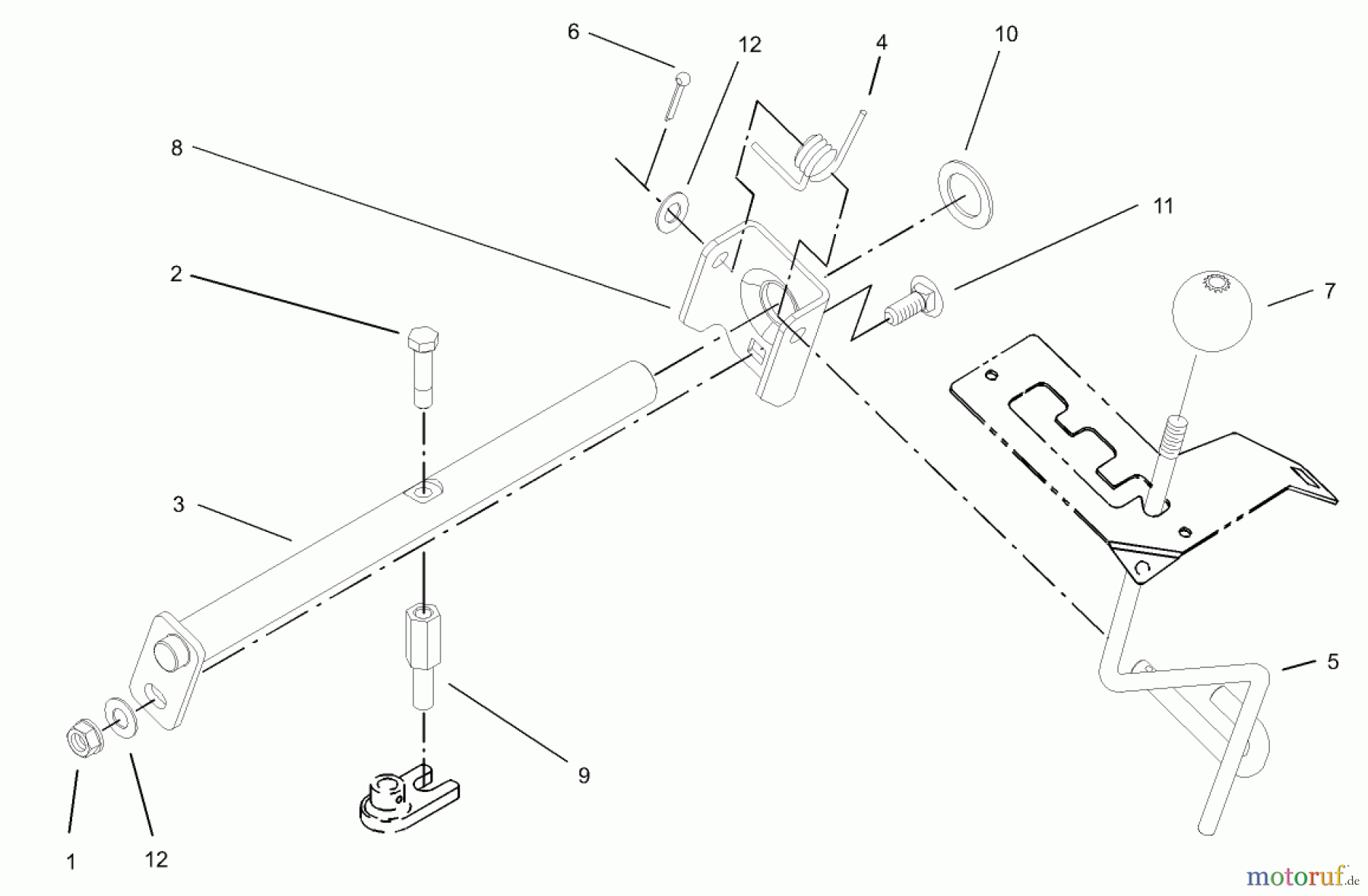 Toro Neu Mowers, Lawn & Garden Tractor Seite 1 73561 (550) - Toro 550 Garden Tractor, 2005 (250000001-250999999) HI-LO SHIFT ASSEMBLY