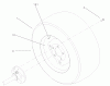 Toro 73561 (550) - 550 Garden Tractor, 2005 (250000001-250999999) Ersatzteile WHEEL ASSEMBLY