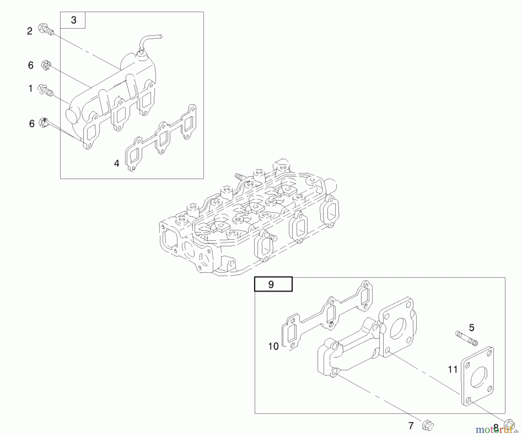  Toro Neu Mowers, Lawn & Garden Tractor Seite 1 73590 (523Dxi) - Toro 523Dxi Garden Tractor, 2001 (210000001-210999999) ENGINE ASSEMBLY #10