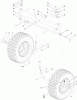 Toro 74560 (DH 140) - DH 140 Lawn Tractor, 2010 (310000001-310999999) Ersatzteile FRONT AXLE AND WHEEL ASSEMBLY