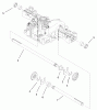 Toro 74570 (170-DH) - 170-DH Lawn Tractor, 2004 (240000001-240999999) Listas de piezas de repuesto y dibujos AXLE SHAFT ASSEMBLY TRANSMISSION ASSEMBLY NO. 104-2889