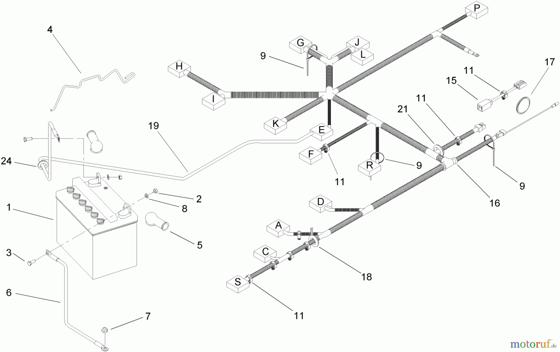  Toro Neu Mowers, Lawn & Garden Tractor Seite 1 74571 (DH 200) - Toro DH 200 Lawn Tractor, 2005 (250000001-250999999) ELECTRICAL ASSEMBLY