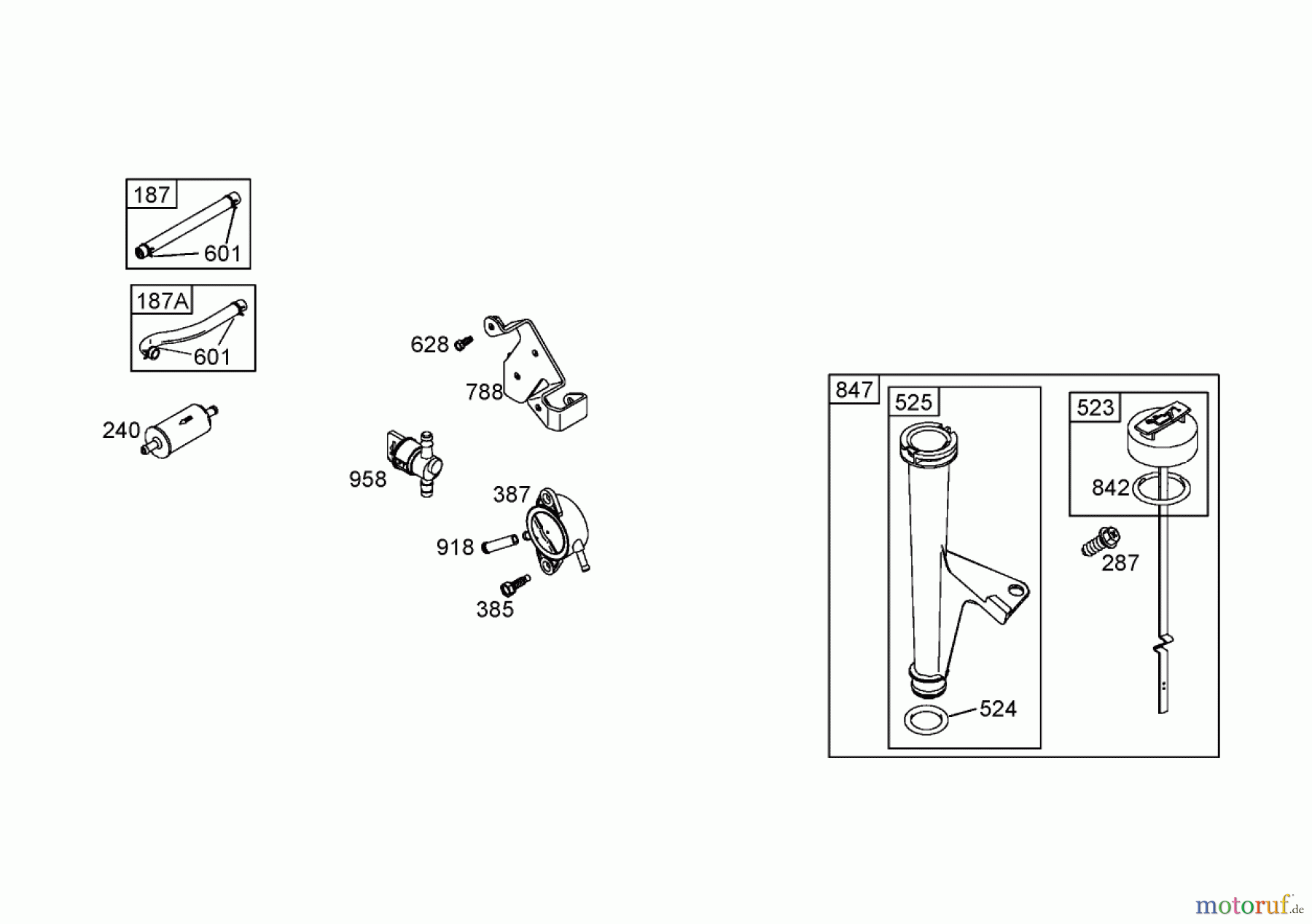  Toro Neu Mowers, Lawn & Garden Tractor Seite 1 74591 (DH 220) - Toro DH 220 Lawn Tractor, 2006 (260000001-260999999) OIL FILTER, TUBE AND PUMP ASSEMBLY BRIGGS AND STRATTON 441577-0120-E1