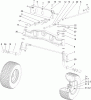 Toro 74596 (DH 220) - DH 220 Lawn Tractor, 2012 (SN 312000001-312999999) Ersatzteile FRONT AXLE ASSEMBLY