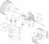 Toro 74596 (DH 220) - DH 220 Lawn Tractor, 2012 (SN 312000001-312999999) Listas de piezas de repuesto y dibujos TRANSMISSION DRIVE ASSEMBLY