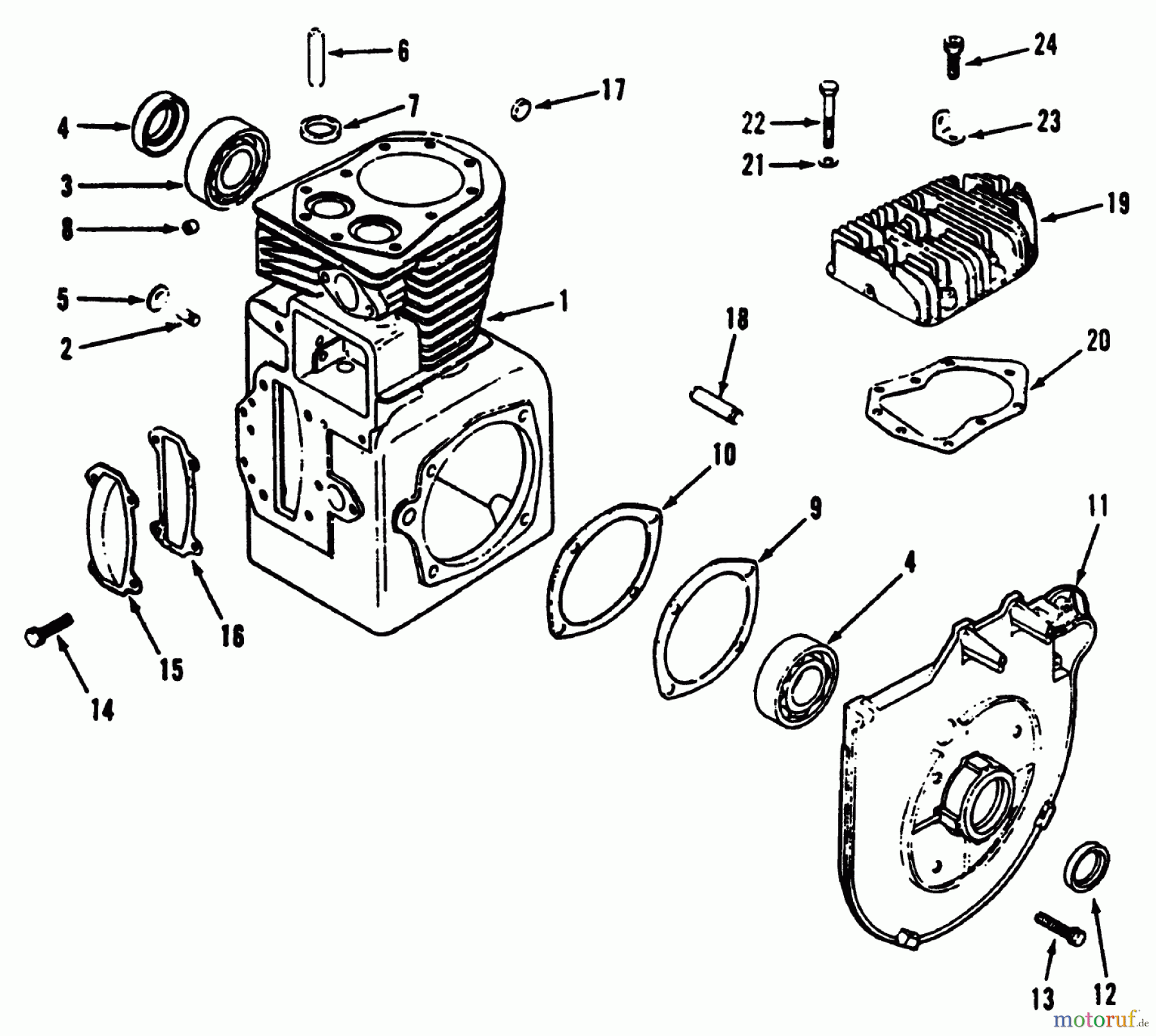  Toro Neu Mowers, Lawn & Garden Tractor Seite 2 R1-12K804 (312-8) - Toro 312-8 Garden Tractor, 1992 (2000001-2999999) KOHLER CRANKCASE AND CYLINDER HEAD