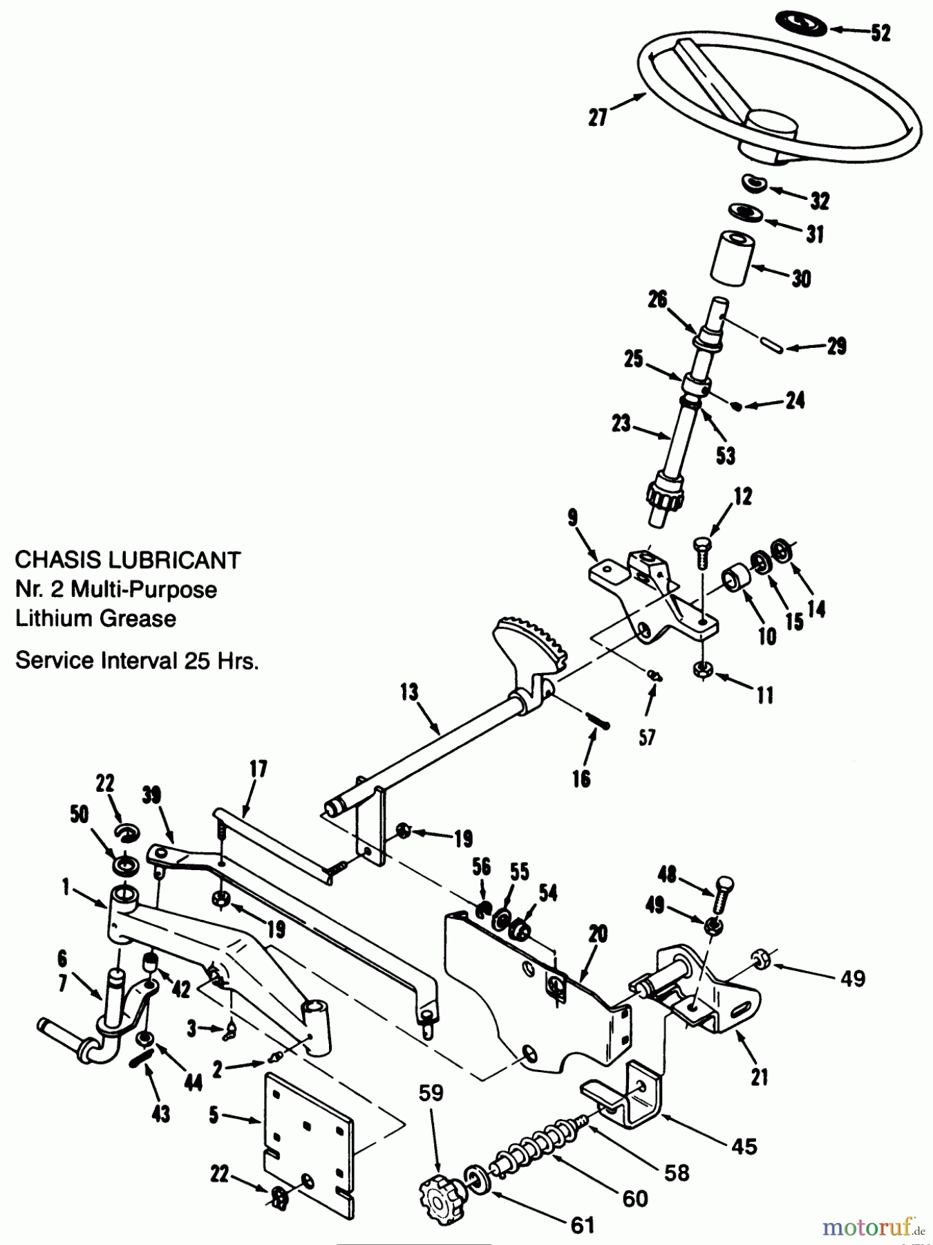  Toro Neu Mowers, Lawn & Garden Tractor Seite 2 R2-17K502 (227-5) - Toro 227-5 Tractor, 1990 FRONT AXLE AND STEERING (MOWER HANGER)
