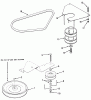 Toro 33-08B303 (108-3) - 108-3 Rear Engine Rider, 1986 Ersatzteile DRIVE BELT AND PULLEYS