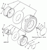 Toro 33-08B303 (108-3) - 108-3 Rear Engine Rider, 1986 Ersatzteile WHEELS AND TIRES
