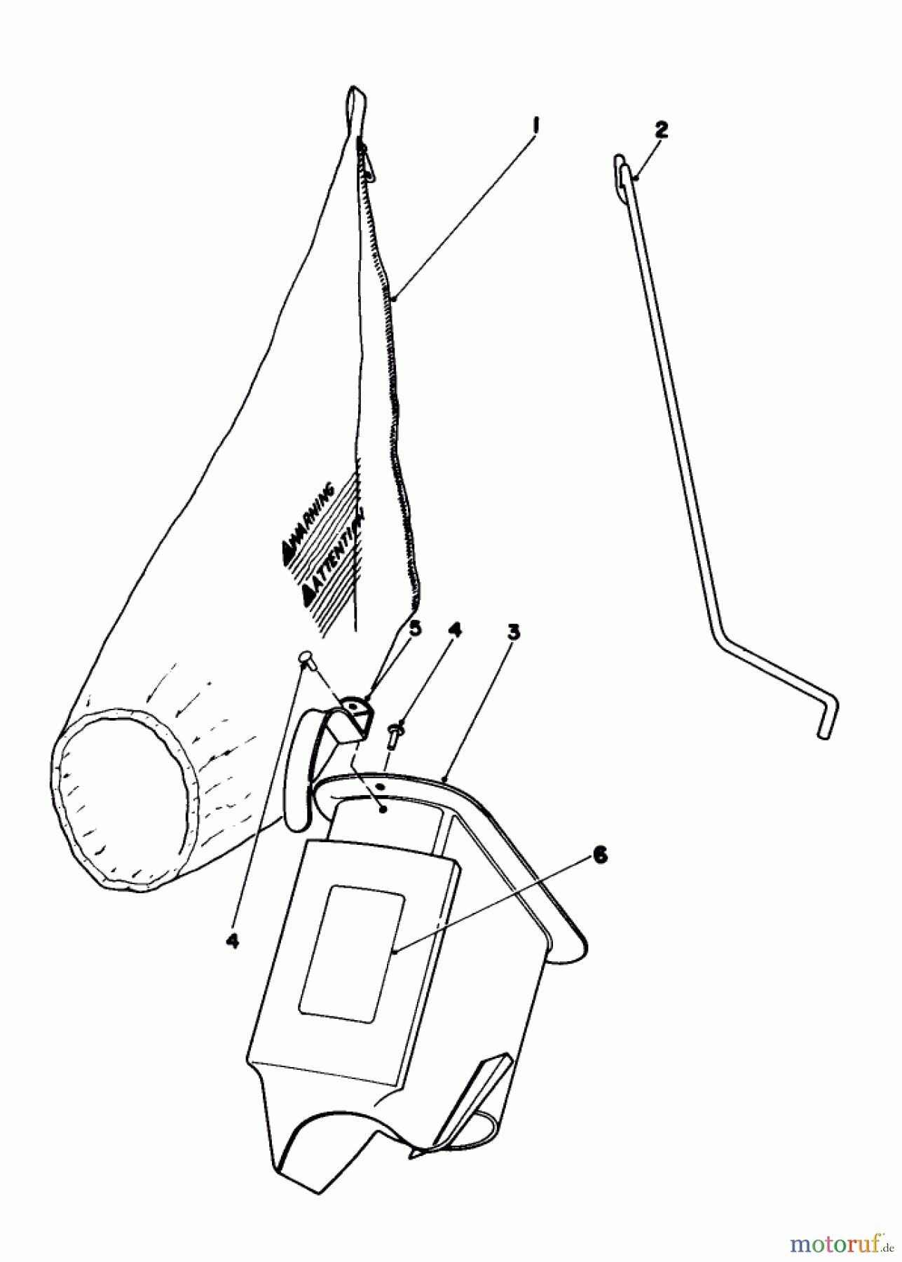  Toro Neu Mowers, Walk-Behind Seite 1 16299C - Toro Lawnmower, 1987 (7000001-7999999) BAGGING KIT NO. 47-6510 (OPTIONAL)