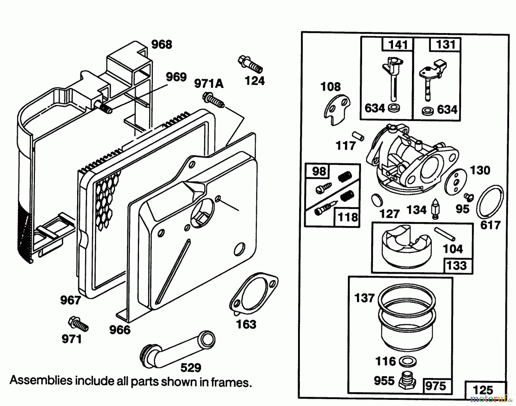 Toro Neu Mowers, Walk-Behind Seite 1 16401 - Toro Side Discharge Mower, 1993 (39000001-39999999) ENGINE BRIGGS & STRATTON MODEL 122702-3171-01 #3