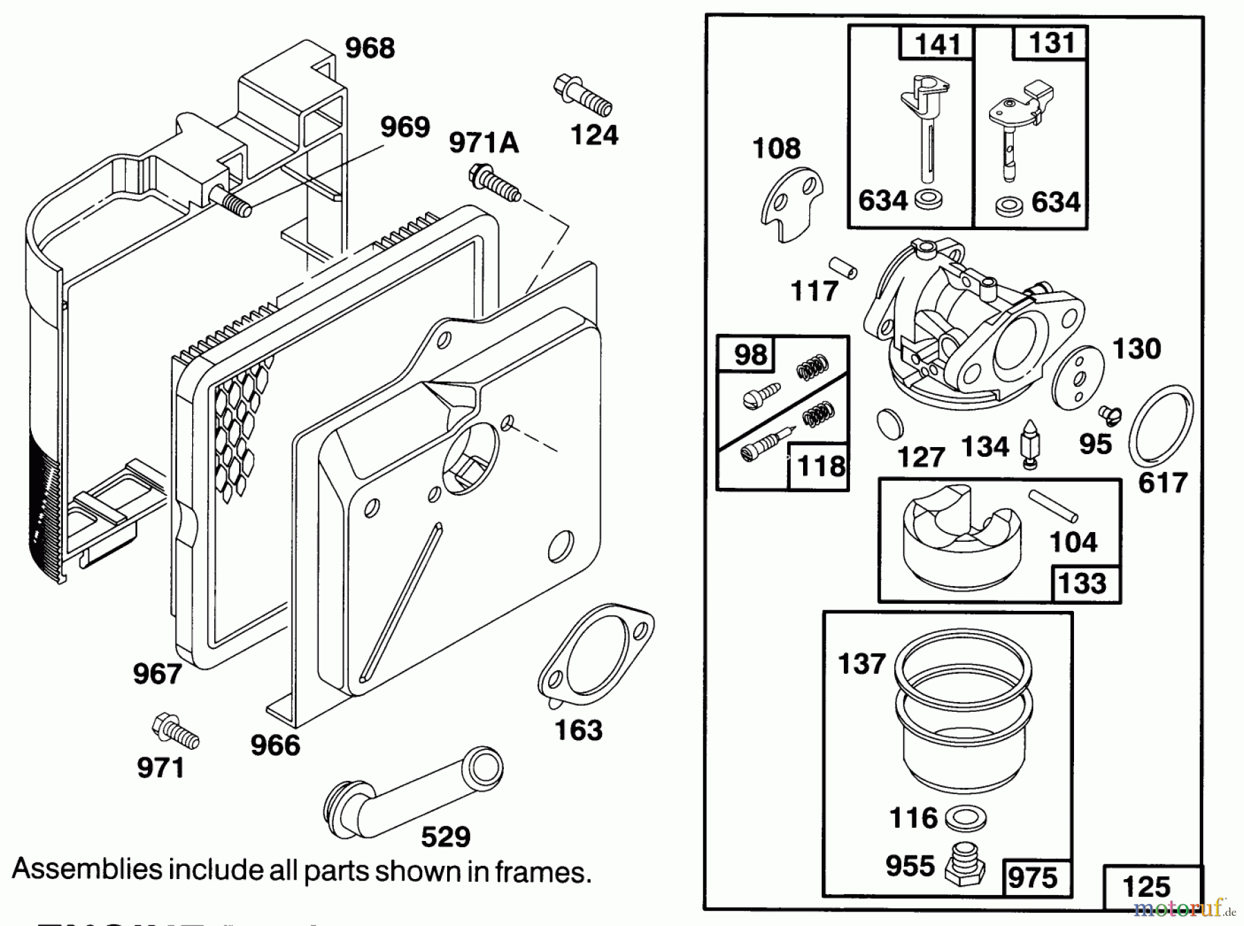  Toro Neu Mowers, Walk-Behind Seite 1 16401 - Toro Side Discharge Mower, 1994 (4900001-4999999) ENGINE BRIGGS & STRATTON MODEL 122702-3171-01 #3
