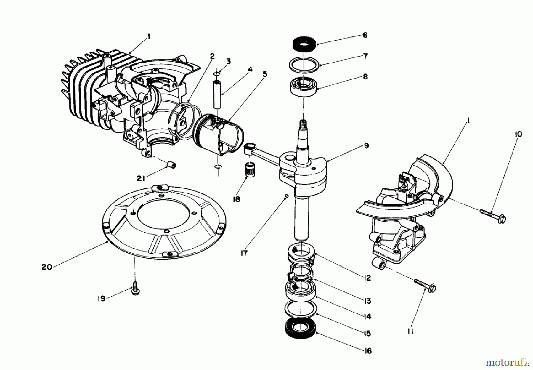  Toro Neu Mowers, Walk-Behind Seite 1 16780 - Toro Lawnmower, 1983 (3000001-3999999) CRANKSHAFT ASSEMBLY
