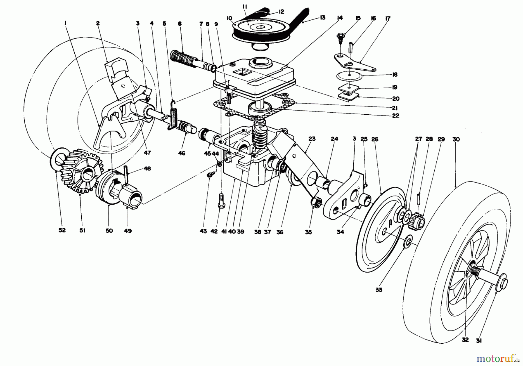  Toro Neu Mowers, Walk-Behind Seite 1 16785 - Toro Lawnmower, 1988 (8000001-8007011) GEAR CASE ASSEMBIY