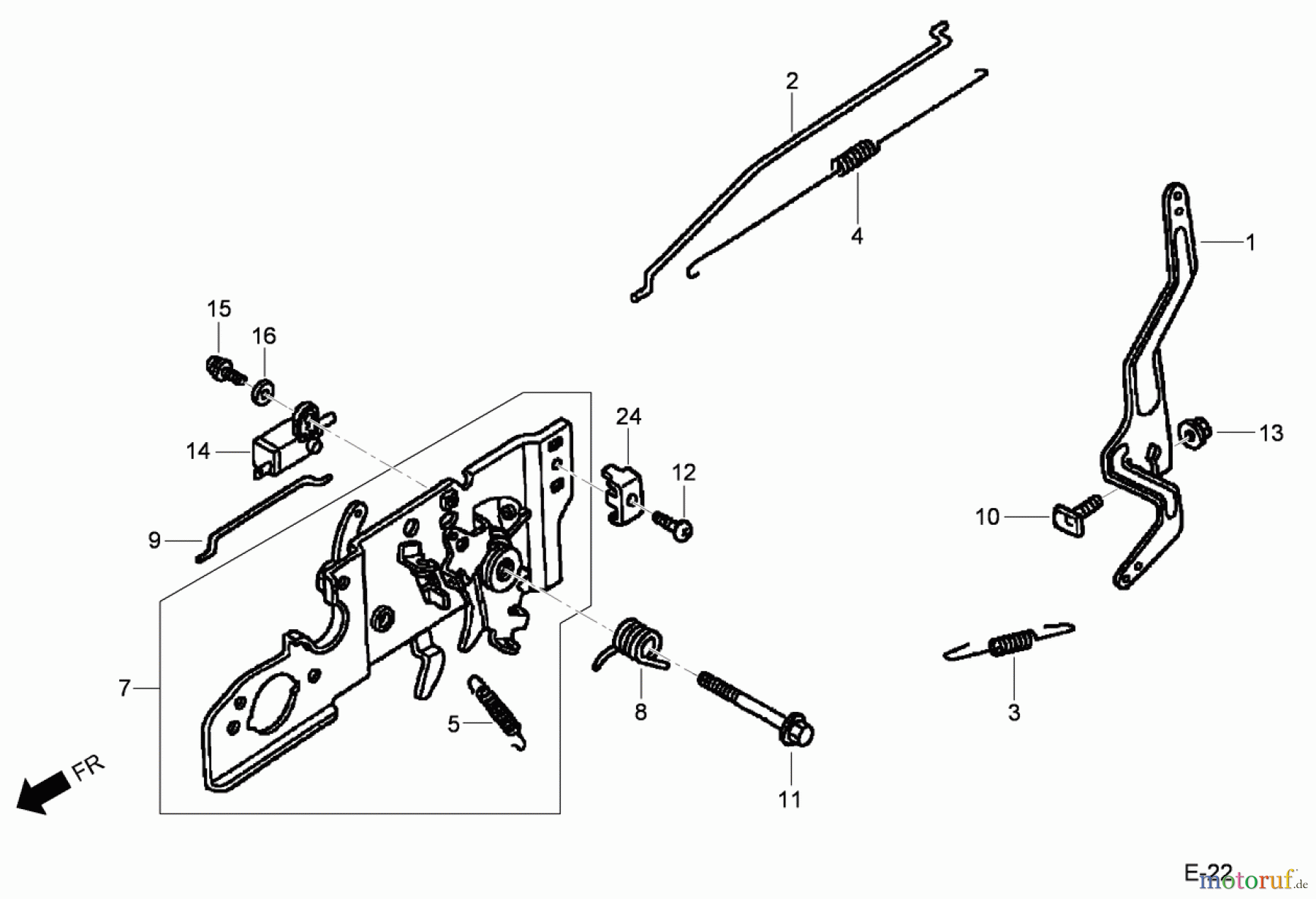  Toro Neu Mowers, Walk-Behind Seite 1 20194 - Toro Super Bagger Lawn Mower, 2009 (290000001-290999999) CONTROL ASSEMBLY HONDA GCV160A NBL1