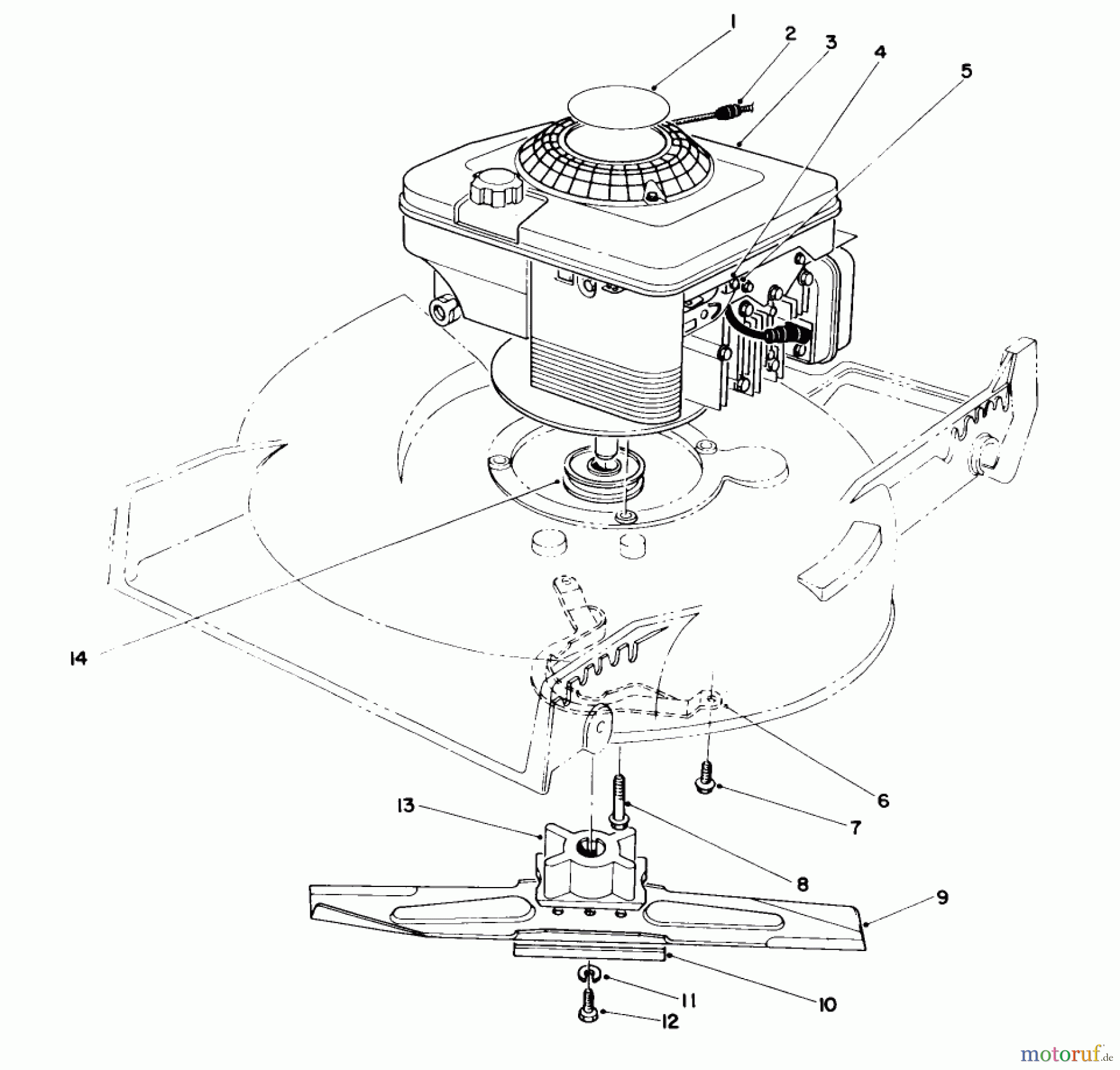  Toro Neu Mowers, Walk-Behind Seite 1 20322 - Toro Lawnmower, 1992 (2000001-2999999) ENGINE ASSEMBLY
