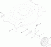 Toro 20323 - 20" Mulching/Rear Bagging Lawn Mower, 2011 (311000001-311999999) Ersatzteile FRONT WHEEL AND HEIGHT-OF-CUT ASSEMBLY