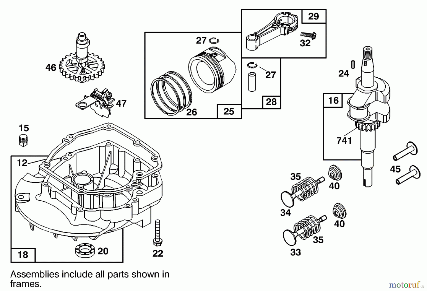  Toro Neu Mowers, Walk-Behind Seite 1 20444 - Toro Lawnmower, 1995 (5900001-5999999) CRANKSHAFT ASSEMBLY BRIGGS AND STRATTON 127802-0640-01