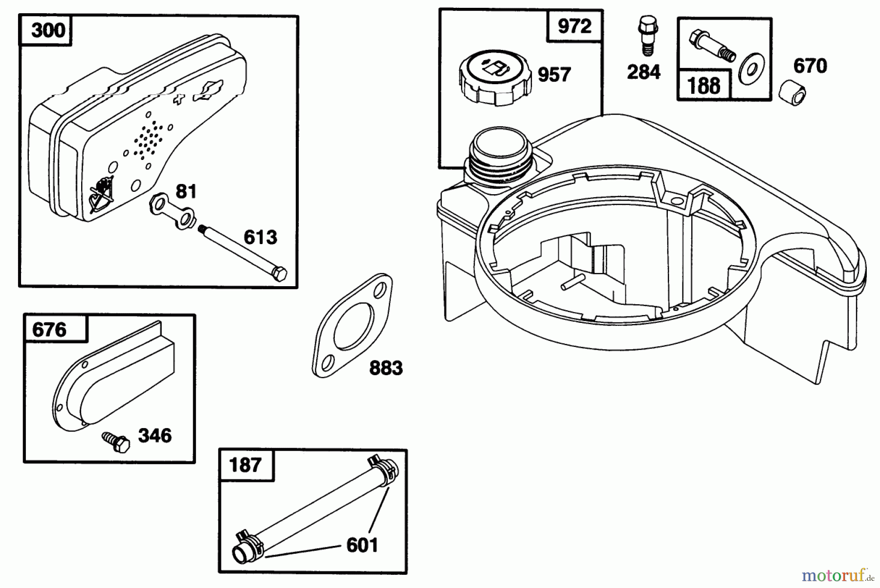 Toro Neu Mowers, Walk-Behind Seite 1 20461 - Toro Super Recycler Lawnmower, 1996 (6900001-6999999) ENGINE BRIGGS & STRATTON MODEL 128802-0615-01 #8