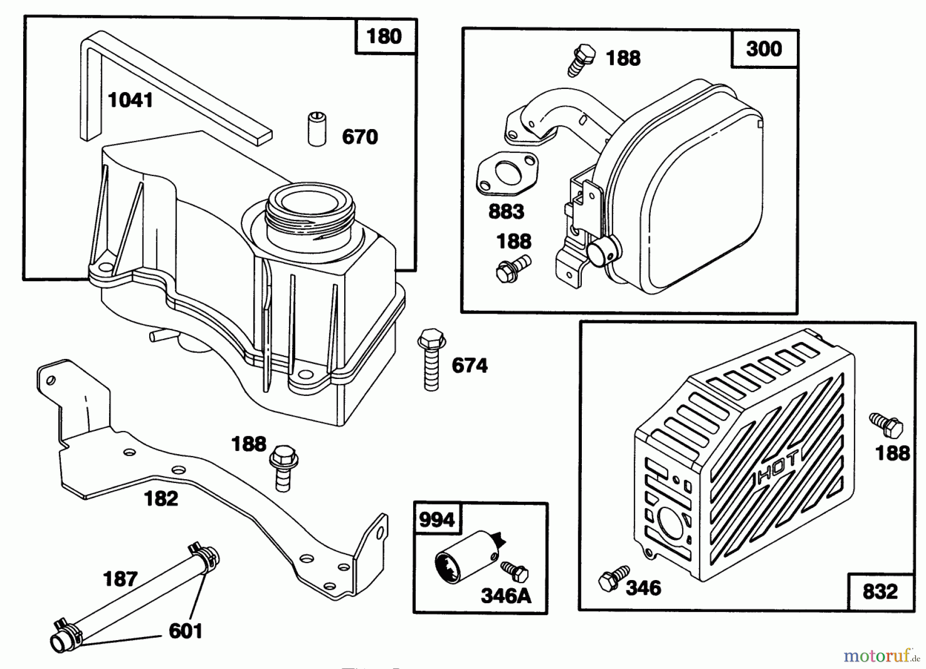 Toro Neu Mowers, Walk-Behind Seite 1 20464 - Toro Super Recycler Lawnmower, 1995 (5900001-5999999) ENGINE GTS 150 MODEL 97772-0118-02 #3