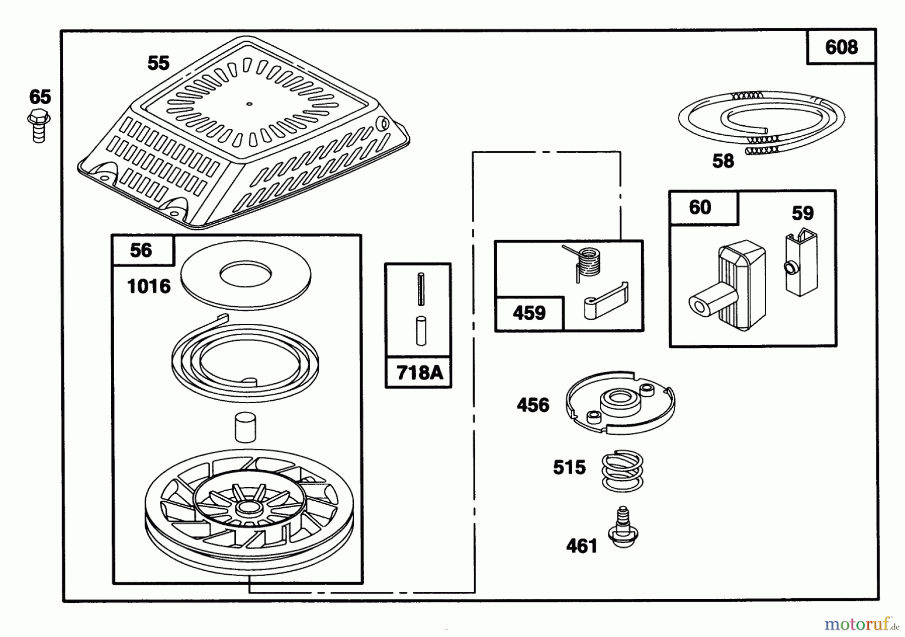  Toro Neu Mowers, Walk-Behind Seite 1 20465 - Toro Super Recycler Lawnmower, 1995 (5900001-5999999) ENGINE GTS 150 (MODEL NO. 20465 ONLY)(MODEL NO. 97772-0310-A2) #5