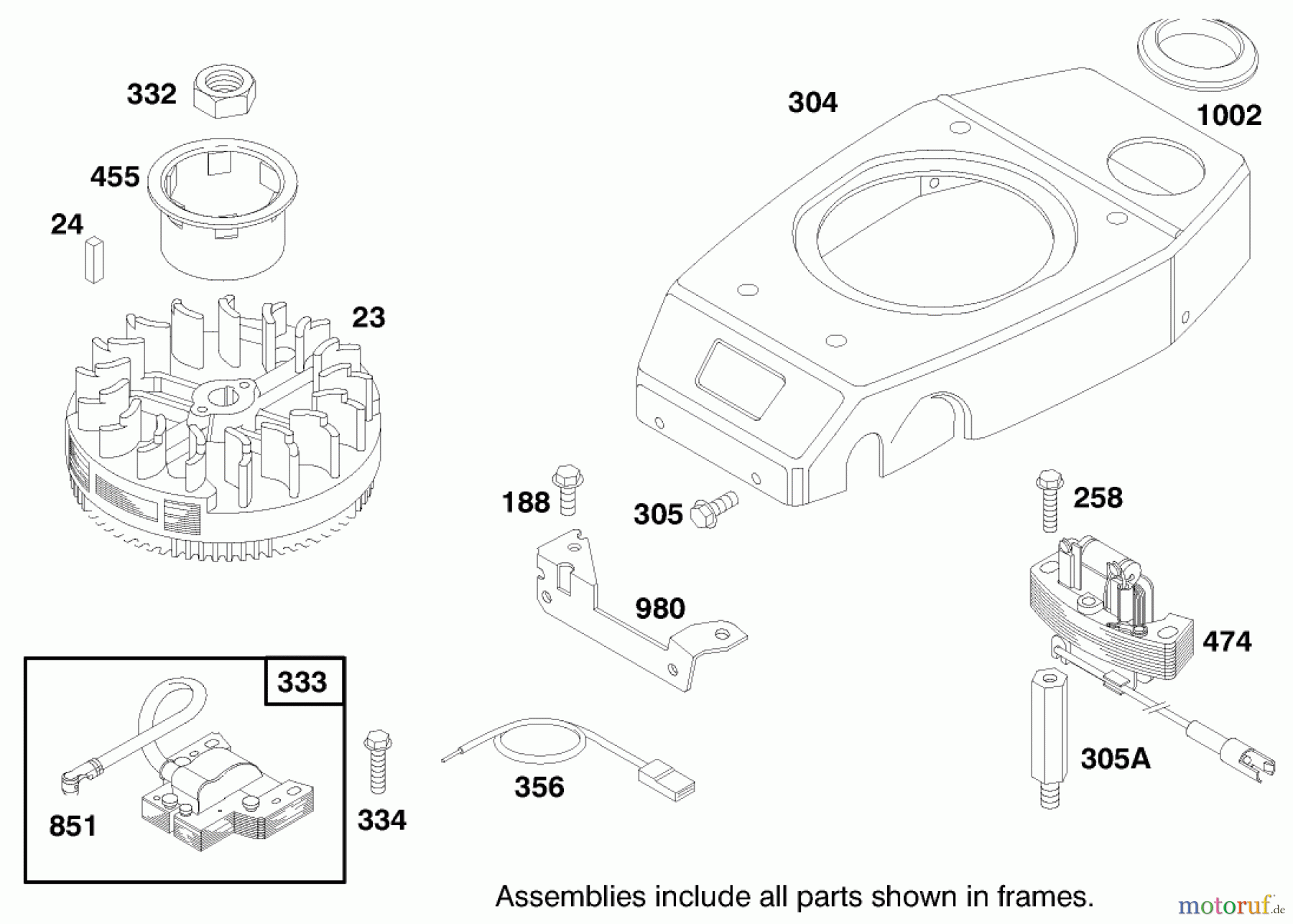  Toro Neu Mowers, Walk-Behind Seite 1 20482 - Toro Super Recycler Mower, 1997 (790000001-799999999) ENGINE GTS 150 (MODEL NO. 20483 ONLY) #4
