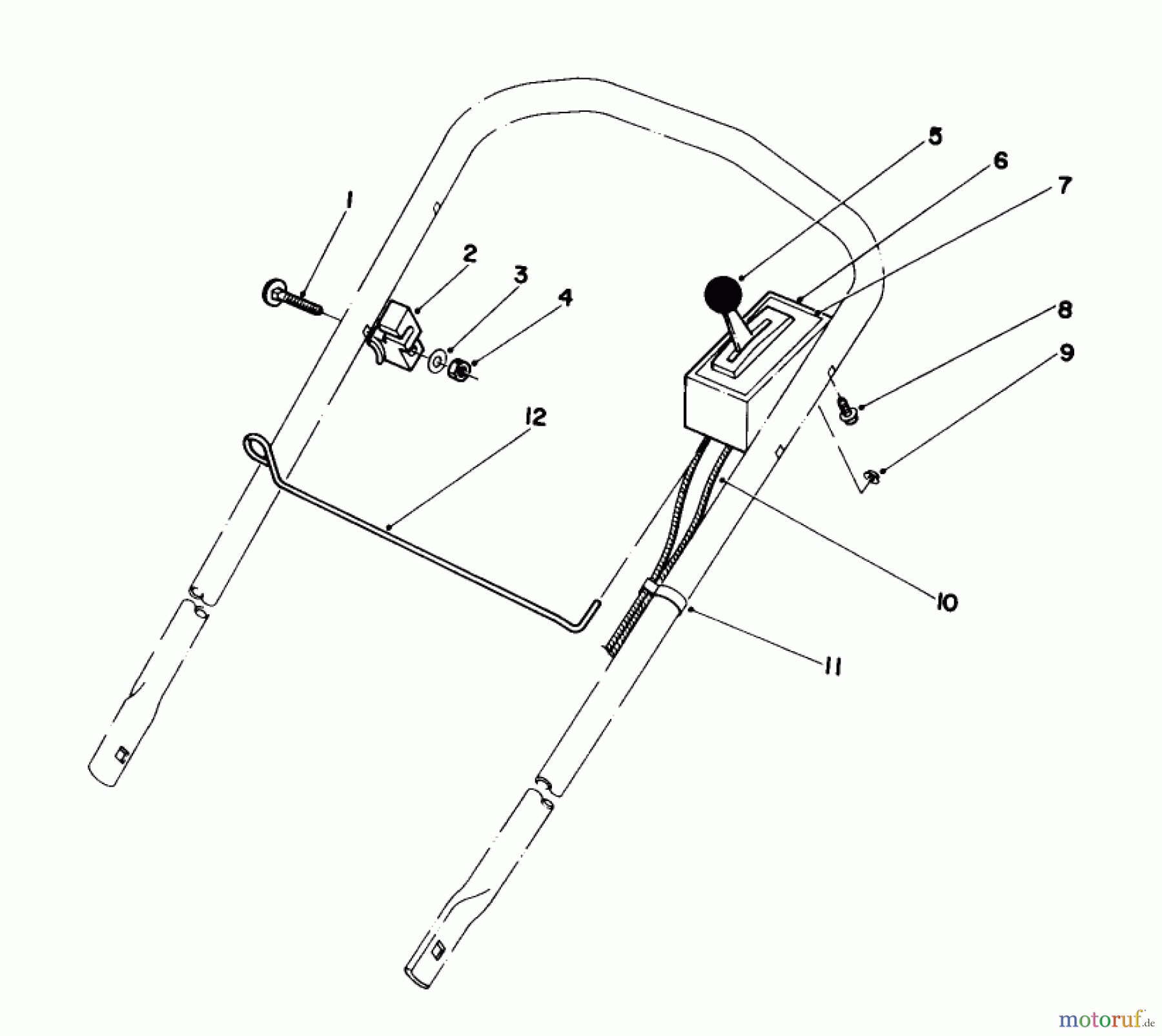  Toro Neu Mowers, Walk-Behind Seite 1 20560 - Toro Lawnmower, 1983 (3000001-3999999) THROTTLE CONTROL