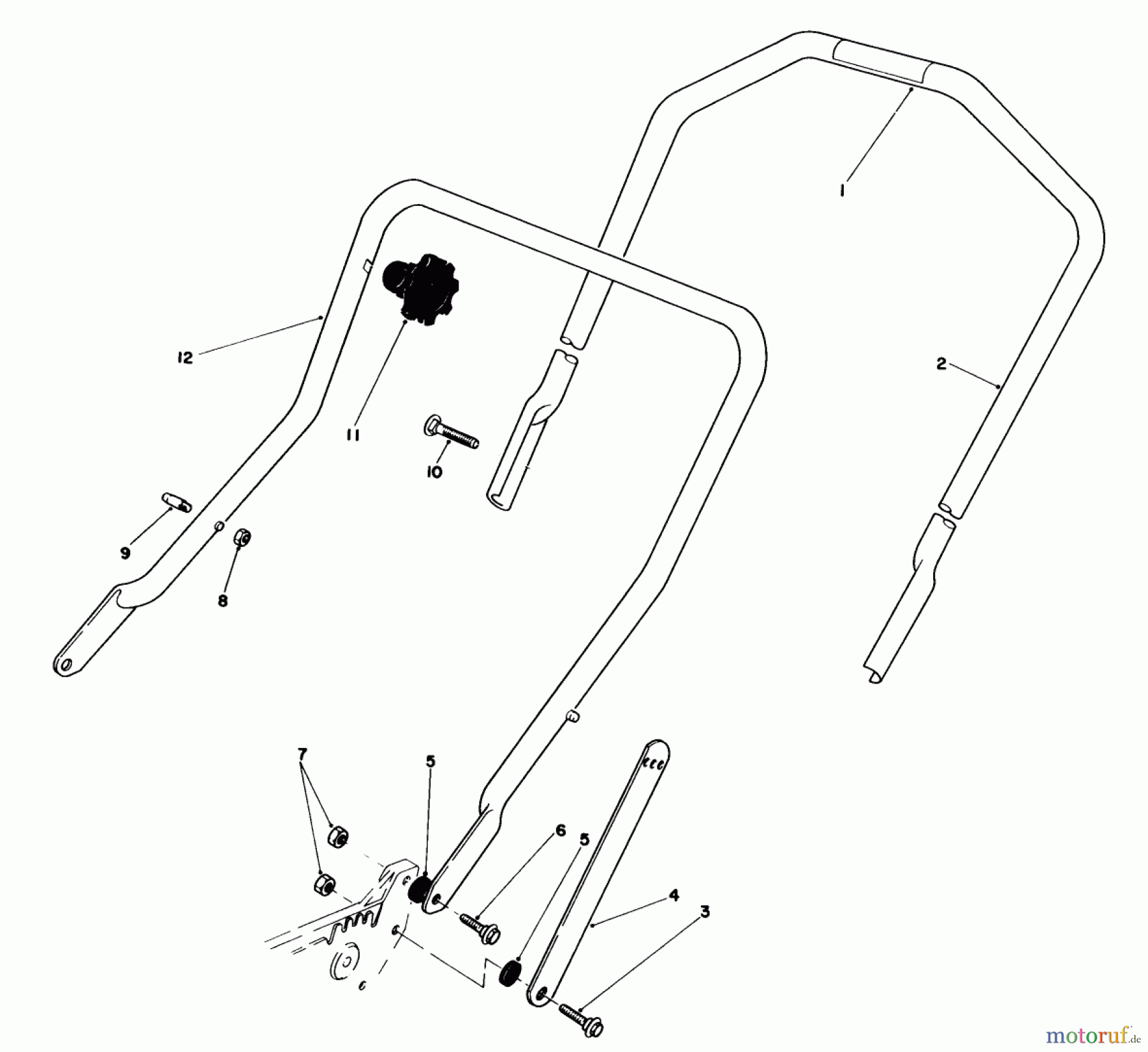  Toro Neu Mowers, Walk-Behind Seite 1 20581 - Toro Lawnmower, 1984 (4000001-4999999) HANDLE ASSEMBLY