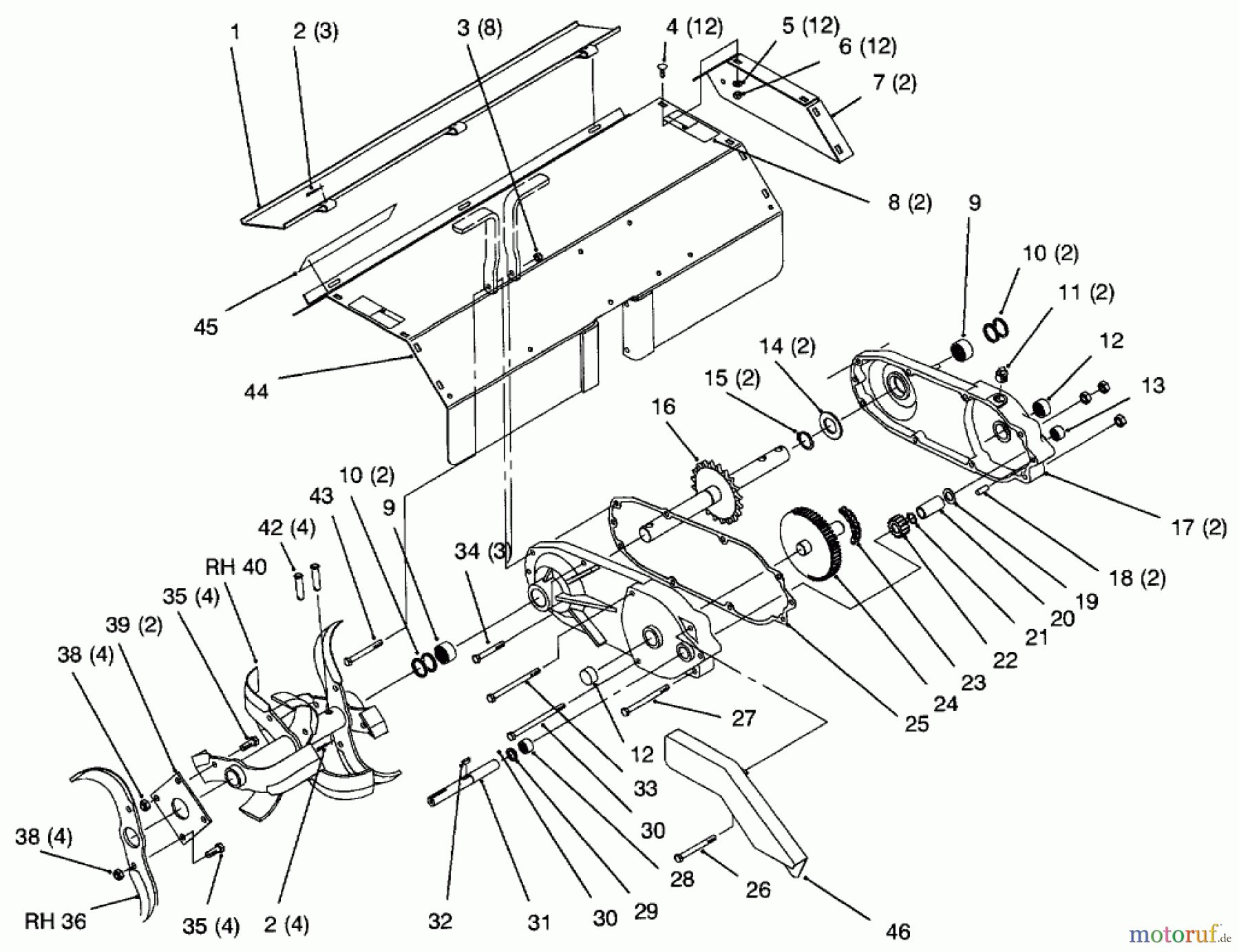  Toro Neu Accessories, Tiller/Cultivator 79370 - Toro 36
