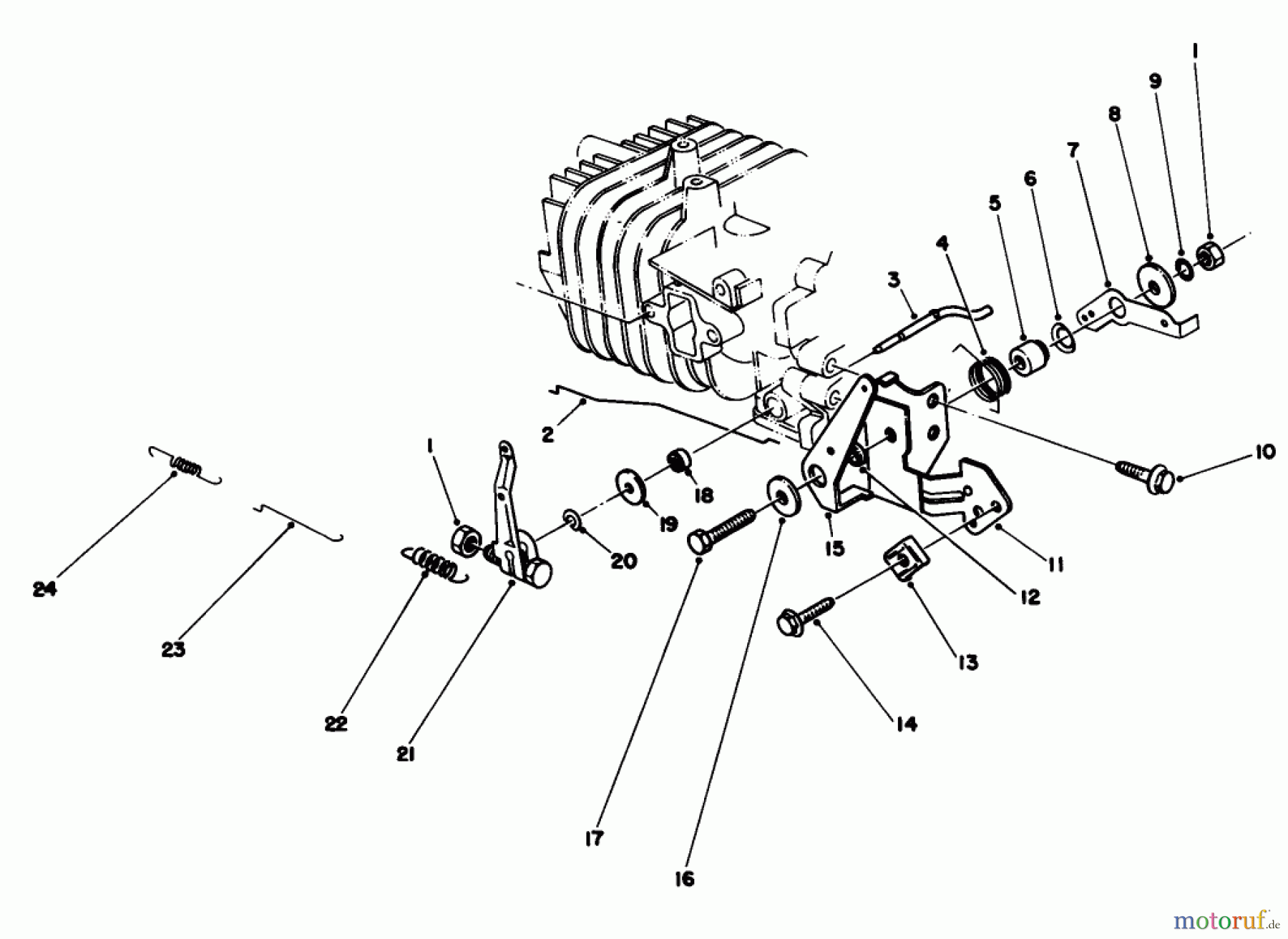  Toro Neu Mowers, Walk-Behind Seite 1 20680 - Toro Lawnmower, 1986 (6000001-6999999) GOVERNOR ASSEMBLY