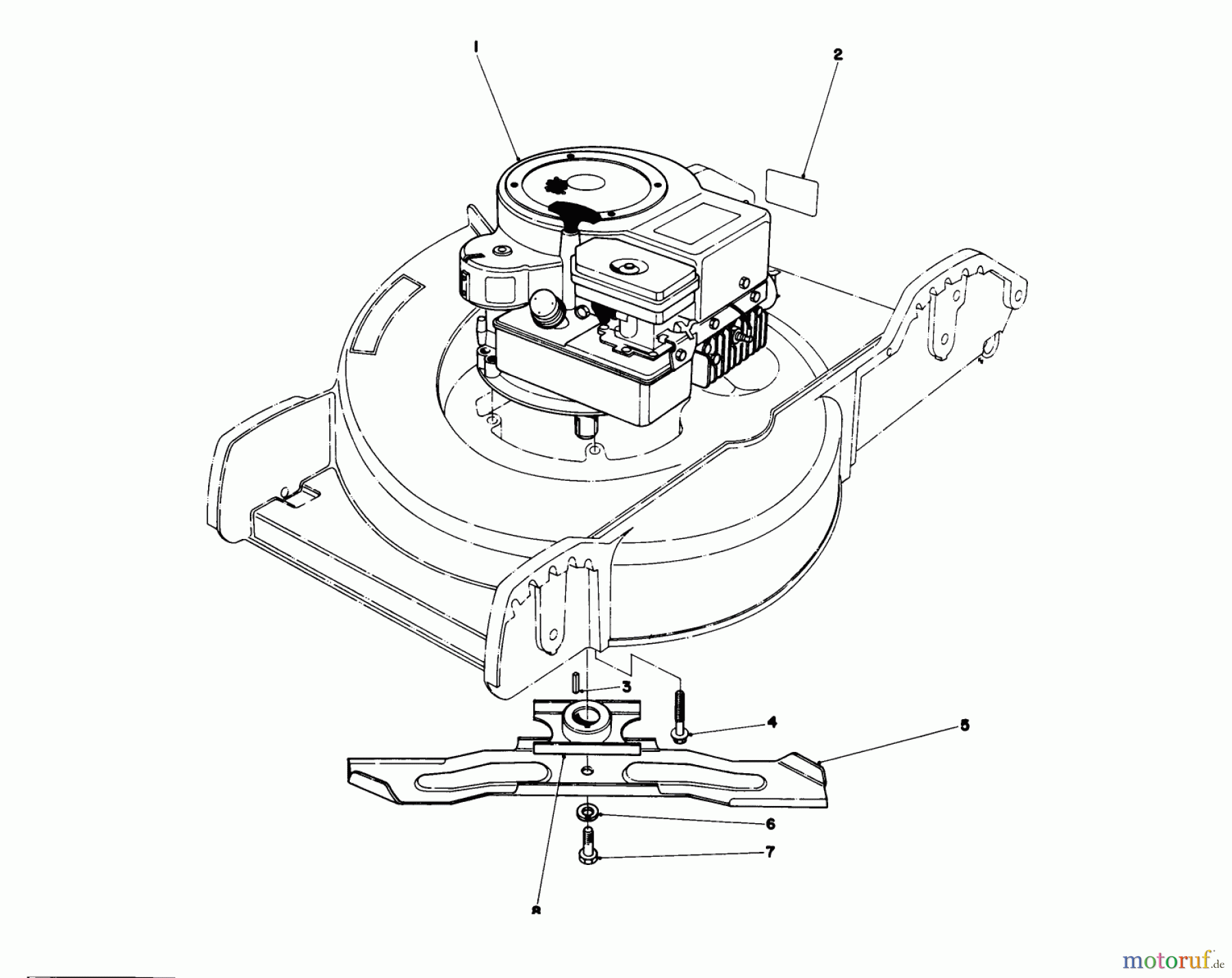 Toro Neu Mowers, Walk-Behind Seite 1 20698 - Toro Lawnmower, 1978 (8000001-8999999) ENGINE ASSEMBLY