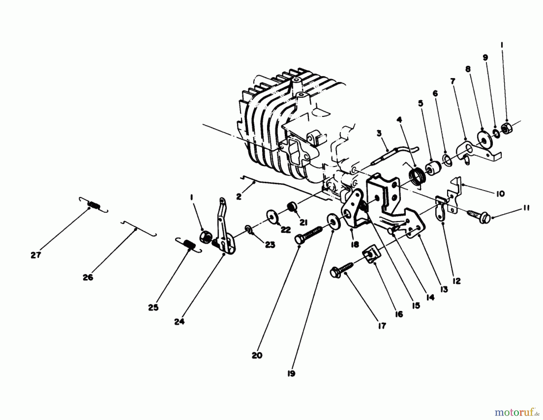  Toro Neu Mowers, Walk-Behind Seite 1 20747C - Toro Lawnmower, 1988 (8000001-8999999) GOVERNOR ASSEMBLY (MODEL NO. 47PG6)