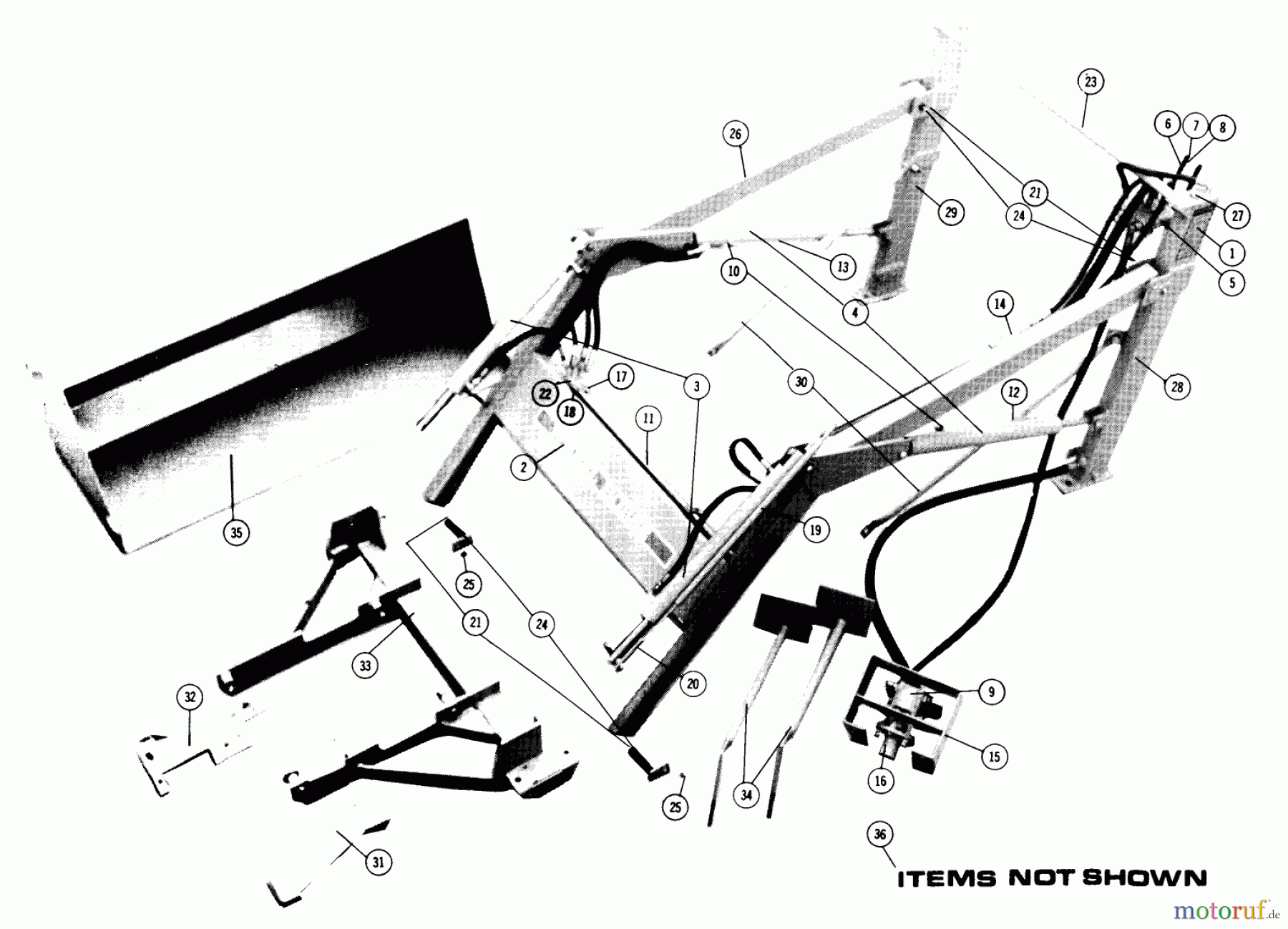  Toro Neu Accessories 87-72FL01 - Toro Loader Frame, 1979 PARTS LIST FOR FRONT LOADER VEHICLE IDENTIFICATION NUMBERS 87-72FL01/87-48BK01
