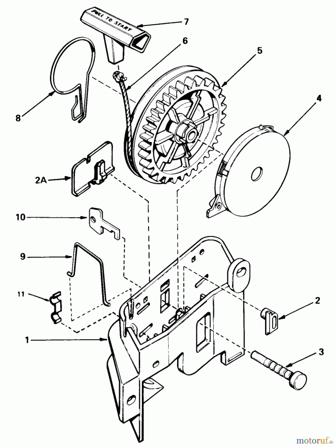 Toro Neu Mowers, Walk-Behind Seite 1 20762 - Toro Lawnmower, 1984 (4000001-4999999) REWIND STARTER N0. 590531