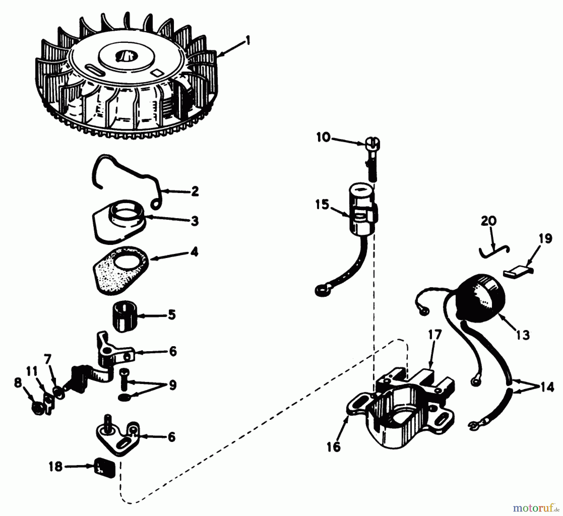  Toro Neu Mowers, Walk-Behind Seite 2 21500 - Toro Guardian Lawnmower, 1976 (6000001-6999999) MAGNET0 N0. 610793