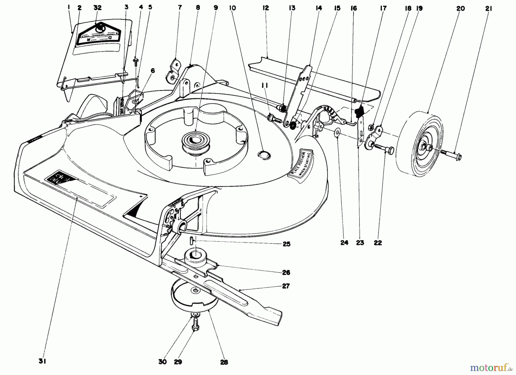  Toro Neu Mowers, Walk-Behind Seite 2 21738 - Toro Whirlwind Lawnmower, 1981 (1000001-1999999) HOUSING ASSEMBLY