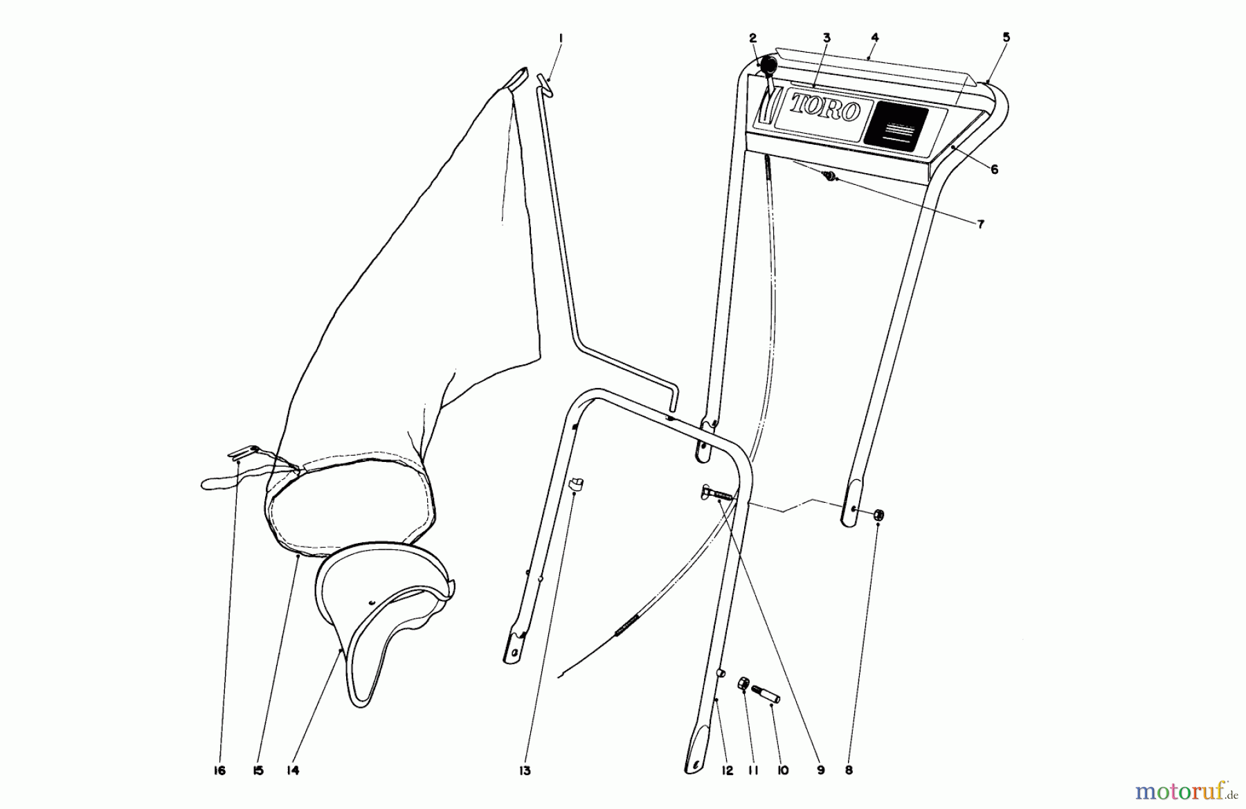 Toro Neu Mowers, Walk-Behind Seite 2 21900 - Toro Whirlwind Lawnmower, 1973 (3000001-3999999) HANDLE ASSEMBLY